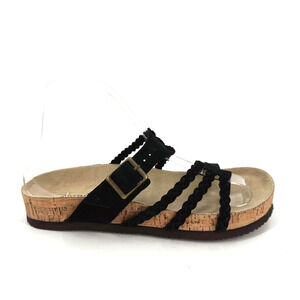 Sundance Strappy Cork Sandals Size 38, 7.5 Slip On Boho Hippie Comfort Casual